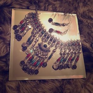 SOLD Afghan Statement Necklace